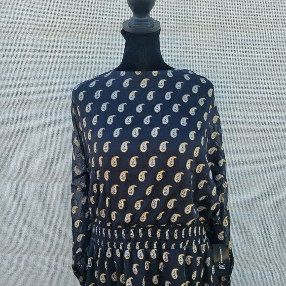 INC Mini Long-Sleeve Floral Dress Women's. Size XL. Fully Lined. NWT $119 - Picture 5 of 12